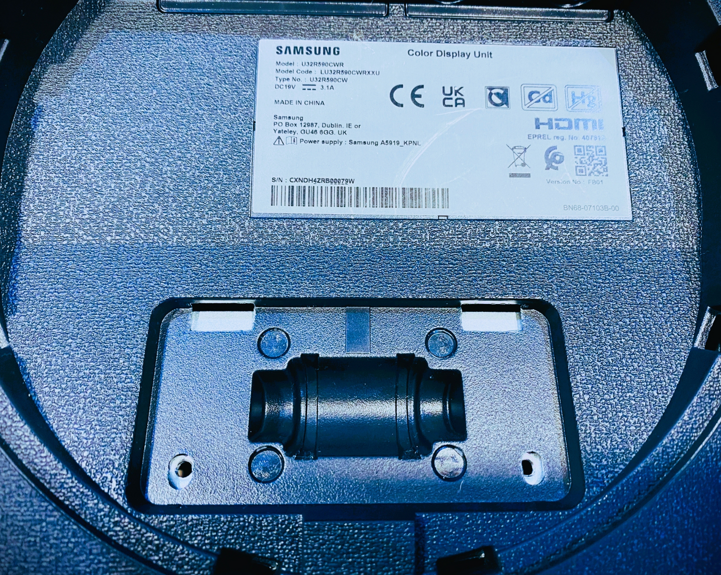 Samsung VESA adapter mount U32R590, U32R591, U32R592 UR59C, LU32R590, UR59C + More